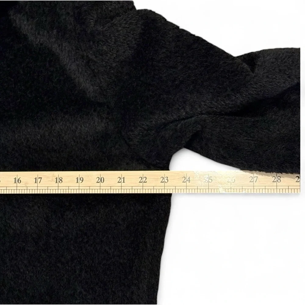 Max Mara Alpaca Wool Hooded Long Coat — Double Breasted, Black, Size 8 - Picture 12 of 12